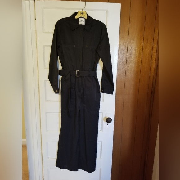 Zara Black Boilersuit / Flightsuit / Jumpsuit Size M - Picture 1 of 5